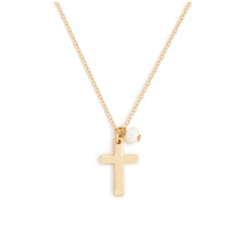 DAINTY CROSS NECKLACE-GOLD