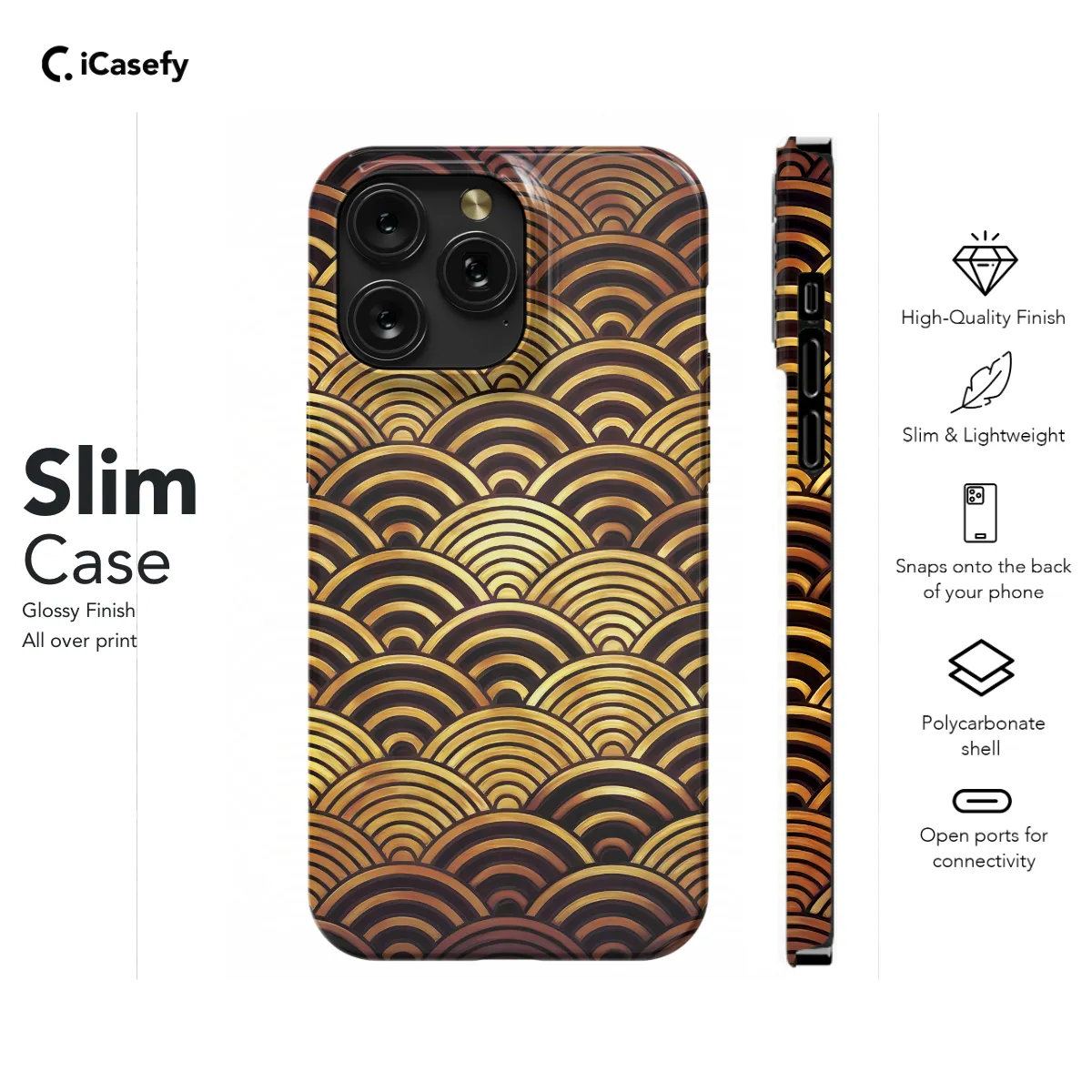 Japanese Seigaiha Wave Phone Case iPhone Samsung Pixel & More 223