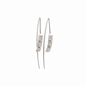 Small Silver Moonscape Earrings